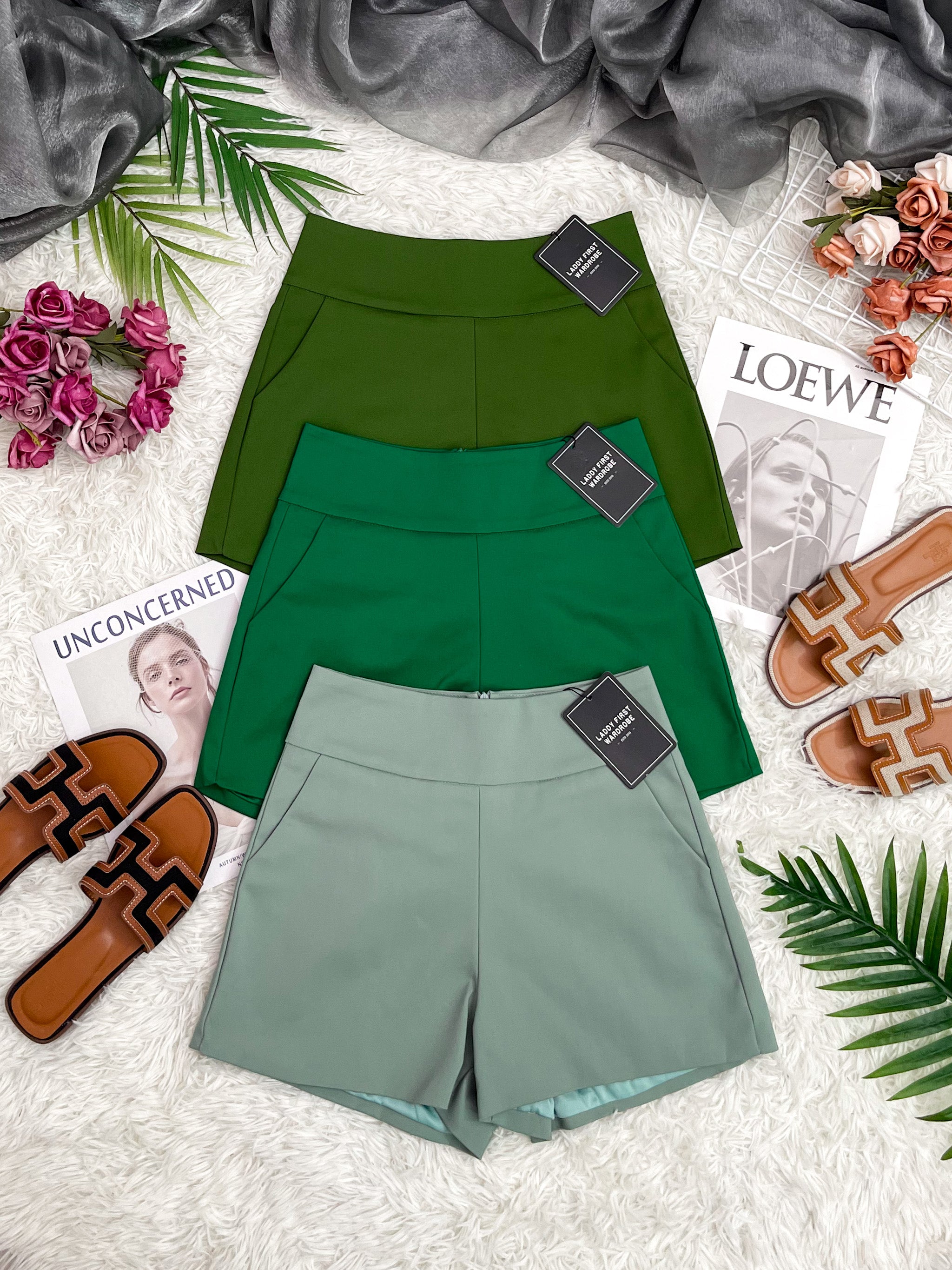 【S1445】独家爆款【万能妈妈】【有里布款📌】西装中高腰休闲百搭万能短裤，有口袋 #内有里布 ✔️ ❤️❤️【D-R2-C3】