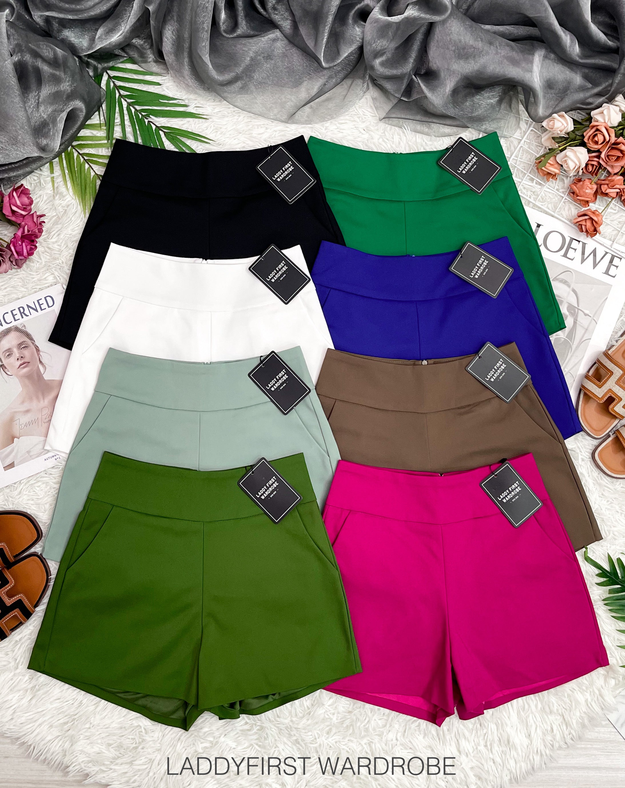 【S1445】独家爆款【万能妈妈】【有里布款📌】西装中高腰休闲百搭万能短裤，有口袋 #内有里布 ✔️ ❤️❤️【D-R2-C3】