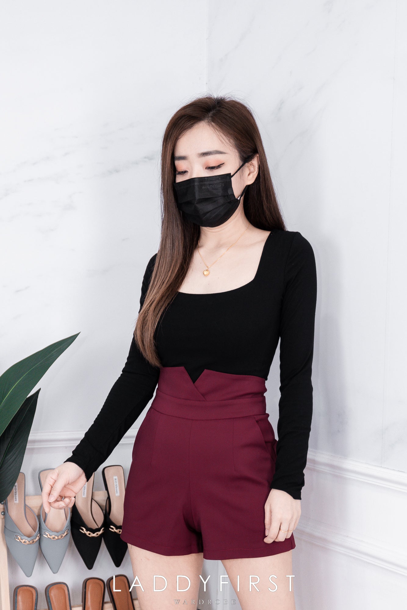 【S3720】小v设计西装高腰百搭，有口袋，后中拉链 【C-R1-C3】