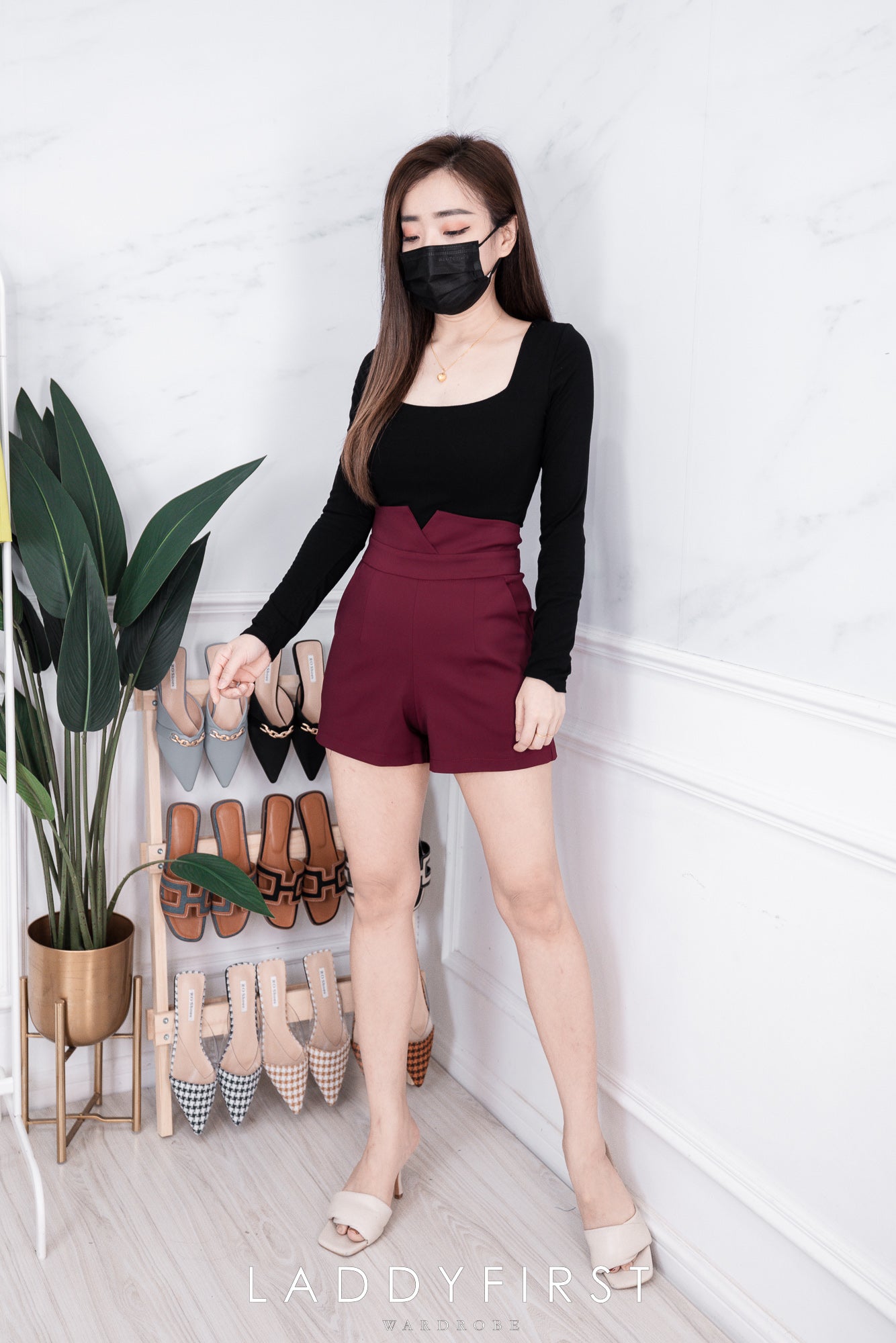 【S3720】小v设计西装高腰百搭，有口袋，后中拉链 【C-R1-C3】