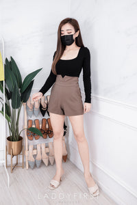 【S3720】小v设计西装高腰百搭，有口袋，后中拉链 【C-R1-C3】