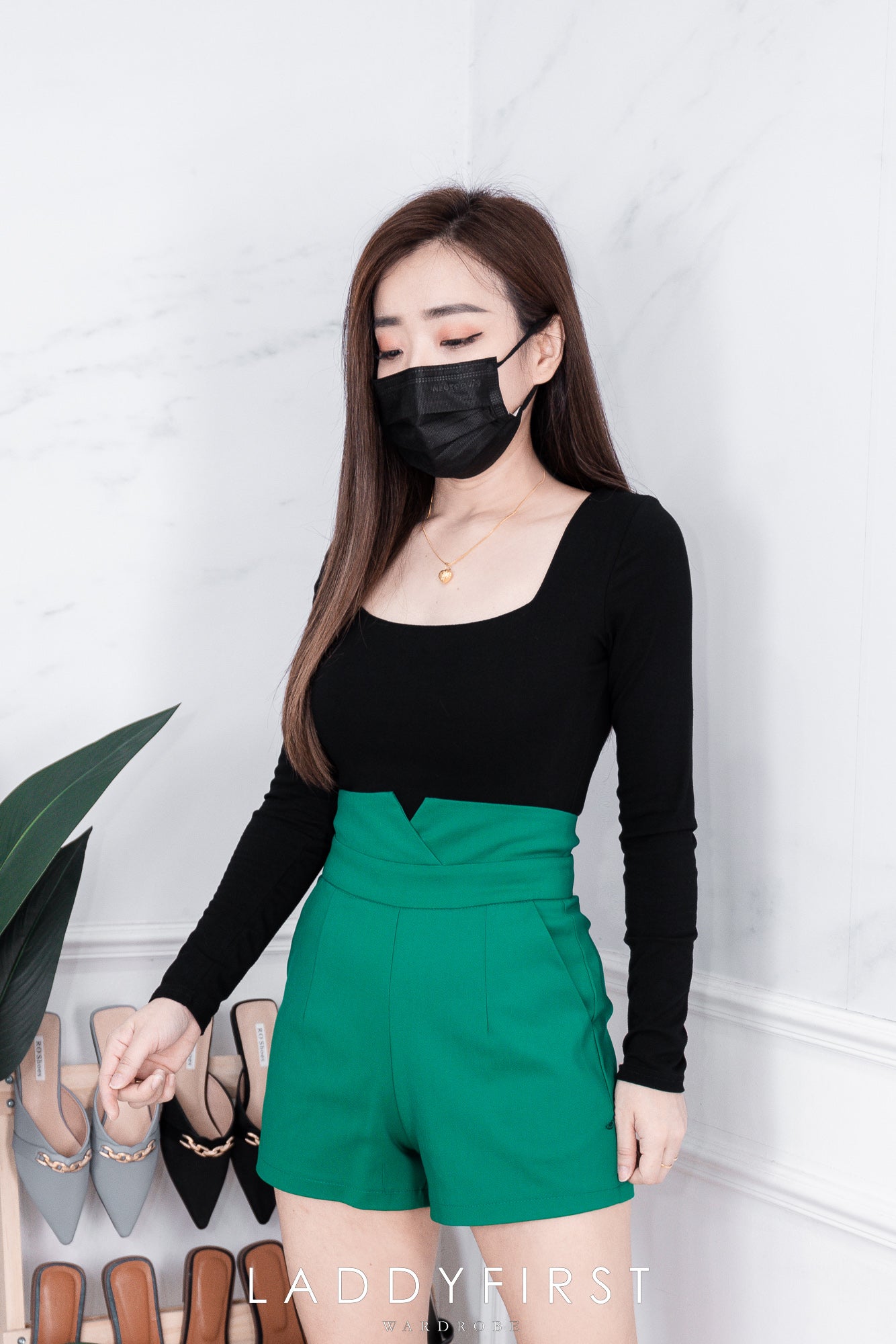 【S3720】小v设计西装高腰百搭，有口袋，后中拉链 【C-R1-C3】