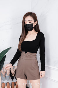 【S3720】小v设计西装高腰百搭，有口袋，后中拉链 【C-R1-C3】