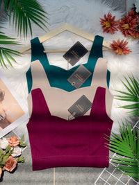 【T66162】🧧 宠粉福利回馈 🧧 独家爆款无拼缝双层爱心领无袖百搭小内搭上衣 ❤️❤️【A-R3-C3】