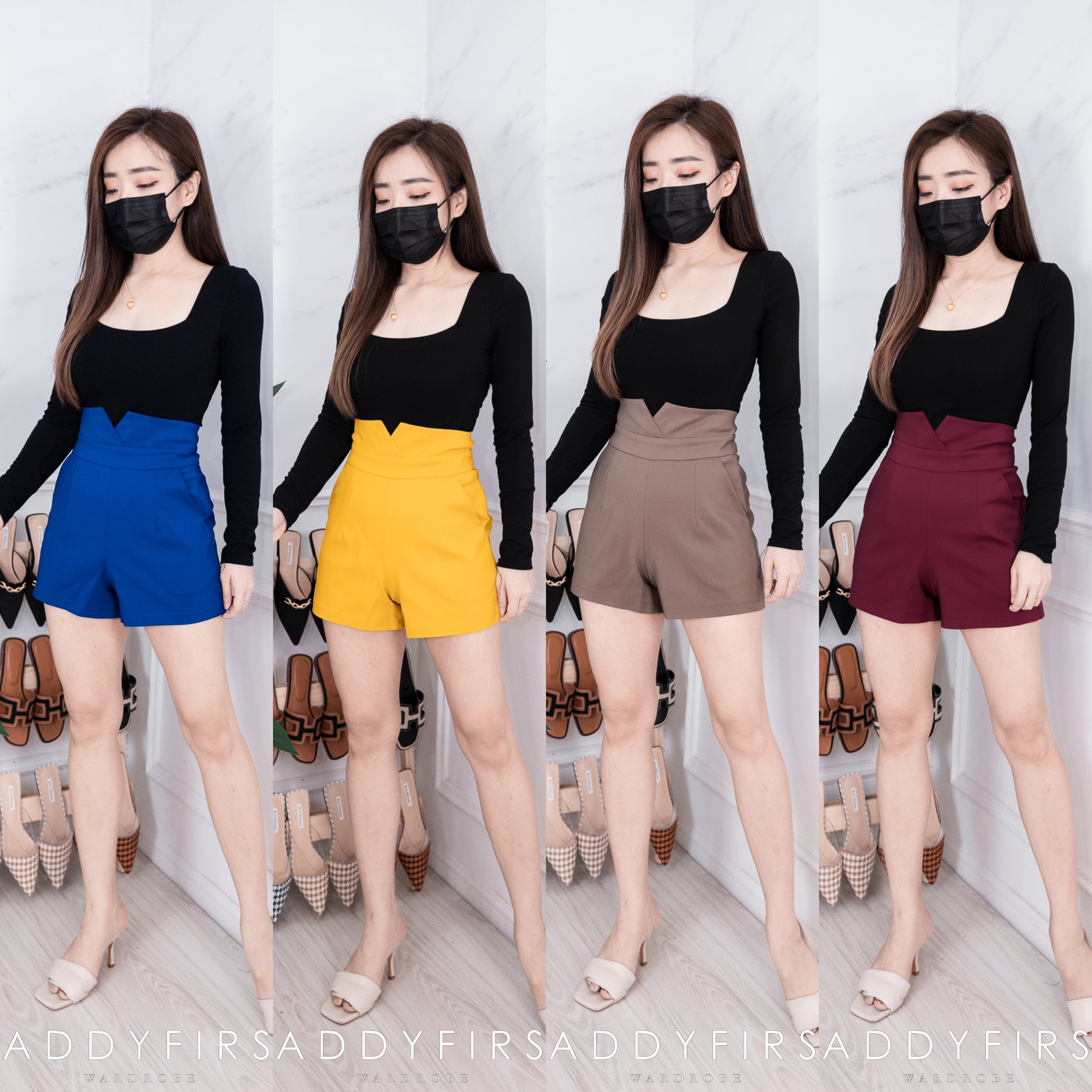 【S3720】小v设计西装高腰百搭，有口袋，后中拉链 【C-R1-C3】