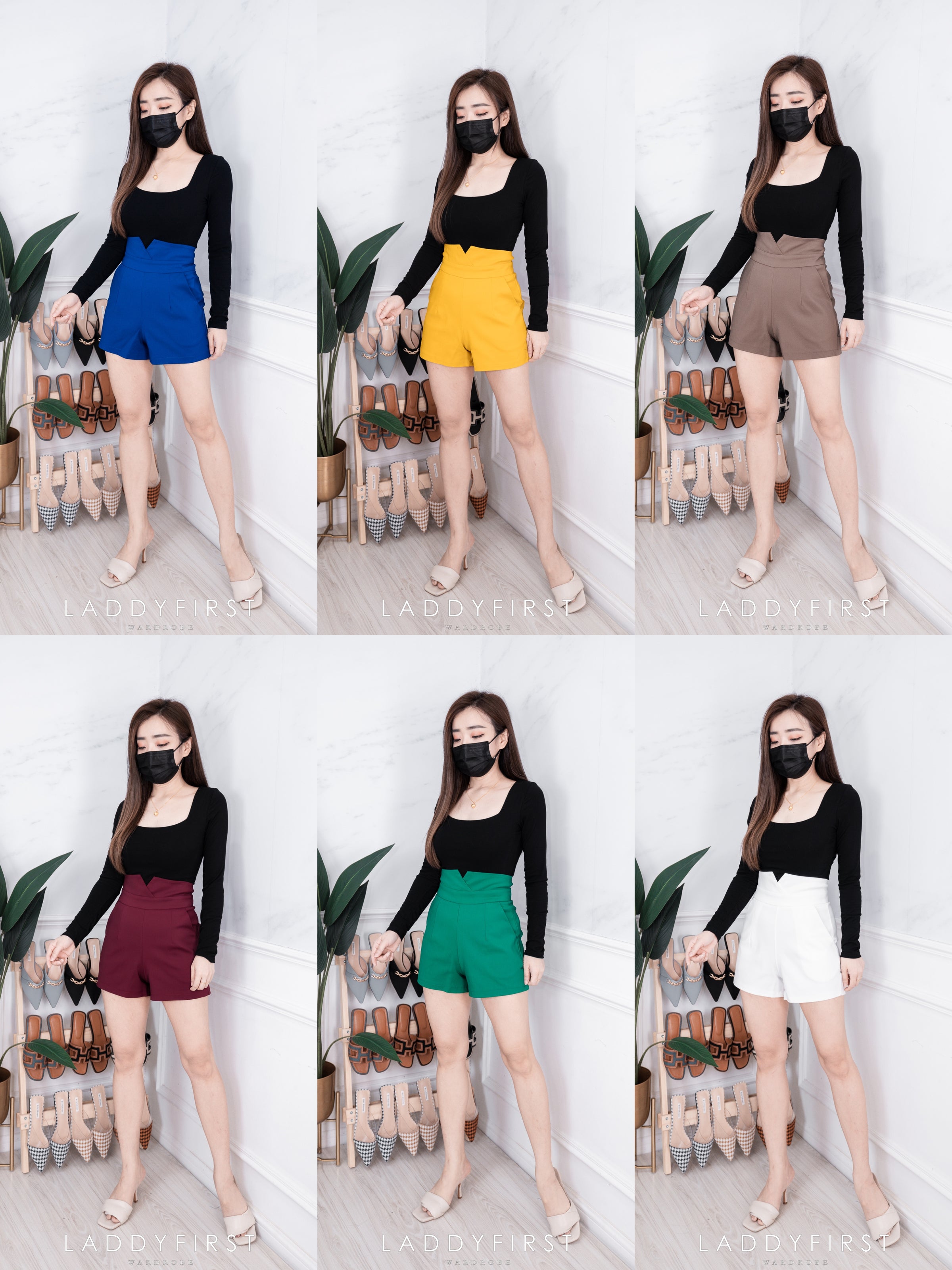 【S3720】小v设计西装高腰百搭，有口袋，后中拉链 【C-R1-C3】