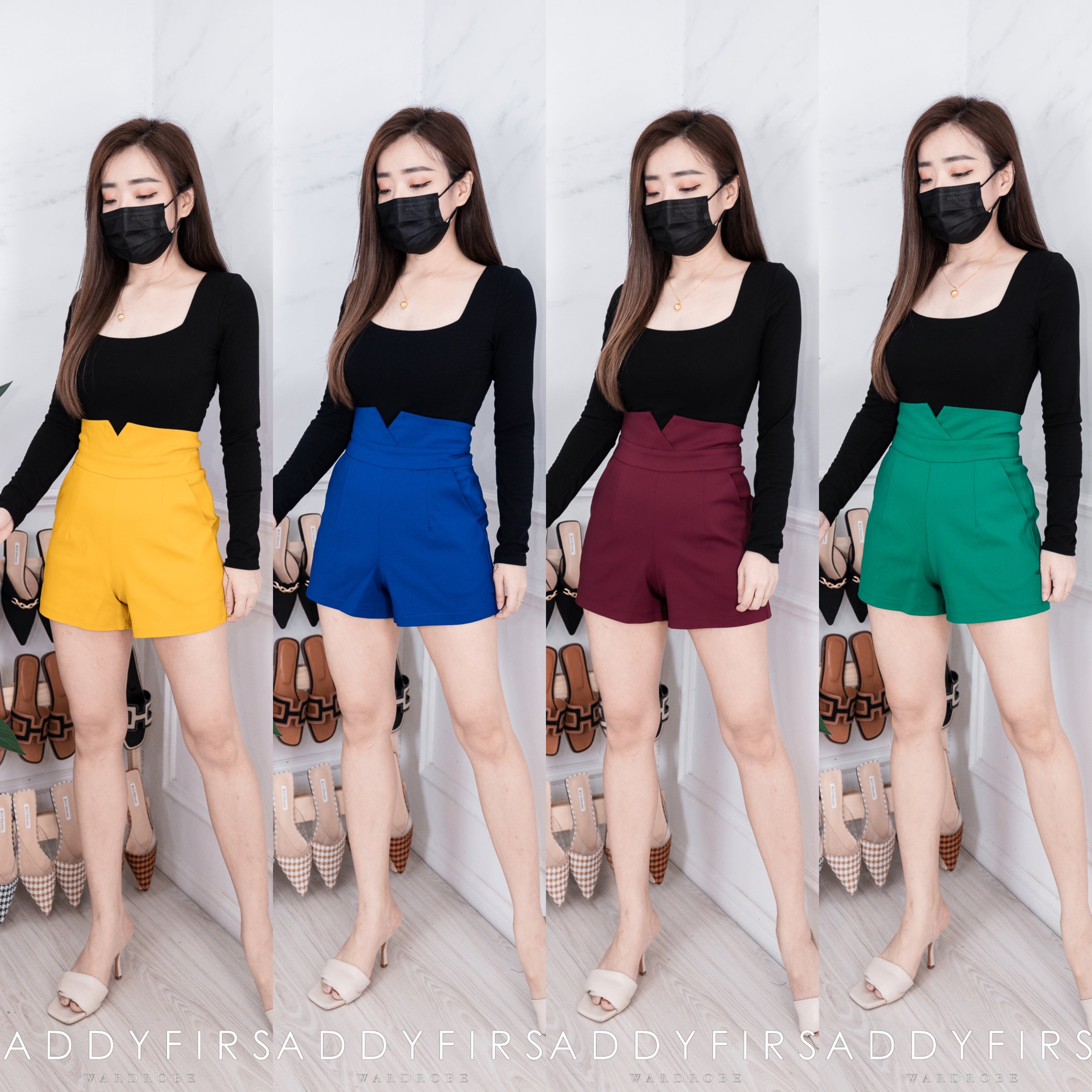 【S3720】小v设计西装高腰百搭，有口袋，后中拉链 【C-R1-C3】